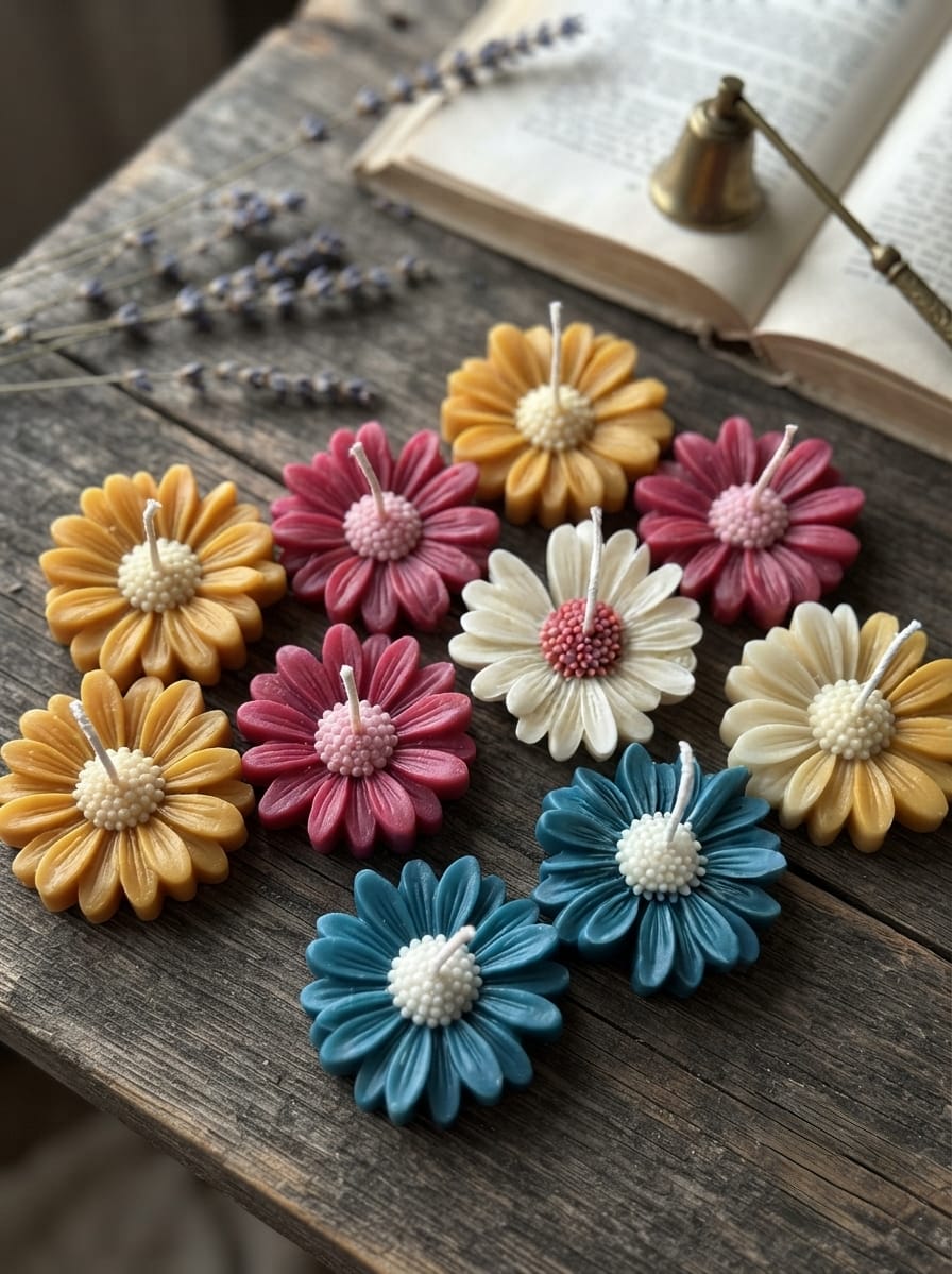 Daisy Floral Candle
